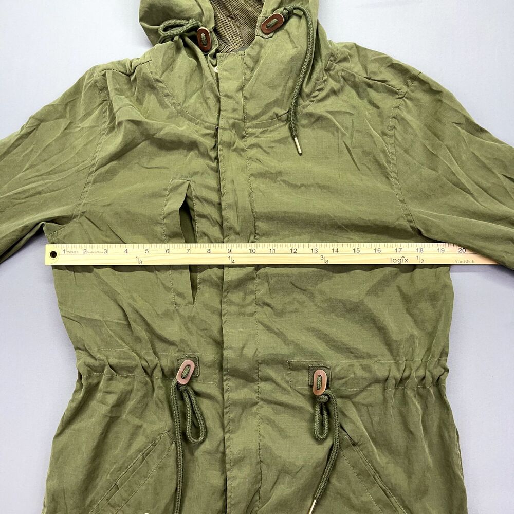 Iris Green Utility Jacket Hooded Womens M Anorak Parka Military Trench Gorpcore - Picture 5 of 16